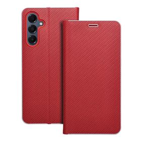 Etui z klapką na Samsung A16 5G Luna Book Carbon czerwone