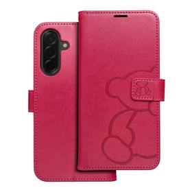 Etui z klapką na Samsung A36 5G Mezzo Book teddy bear magenta
