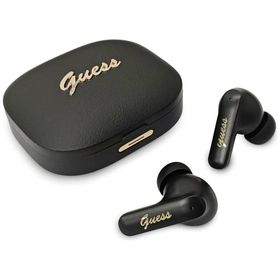 Słuchawki bezprzewodowe douszne GUESS TWS Script Metal Logo GUE005414 czarne