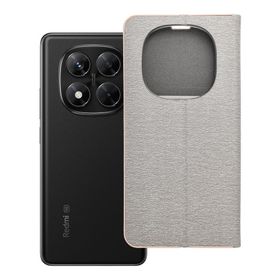 Etui z klapką na Xiaomi Redmi NOTE 14 PRO 5G / 14 PRO PLUS 5G Luna Book Gold srebrne