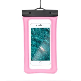 Etui na telefon uniwersalne wodoodporne z plastikowym zamknięciem AIRBAG różowe