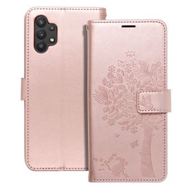 Etui z klapką na Samsung A32 5G Mezzo Book drzewo złoto-różowe