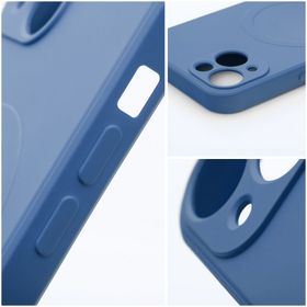 Etui na Samsung S24 Silicone Mag Cover zgodne z MagSafe (camera protection) niebieskie