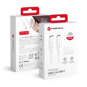Kabel USB C do USB C Forcell F-Energy QC4.0 PD 3A 60W 2 m C338 biały