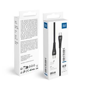 Kabel USB C do USB C Blue Star 3A 60W QC4.0 1 m PJ-DQ1-C czarny