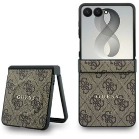 GUESS futerał do SAMSUNG GALAXY Z FLIP 8 kompatybilny z MagSafe (4G Classic) brązowy