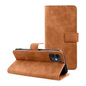 Etui z klapką na iPhone 12 / 12 PRO Tender Book brązowe