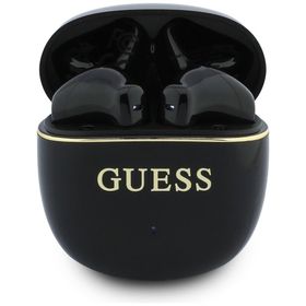 Słuchawki bezprzewodowe douszne TWS Guess Glossy Gold Line Classic czarne