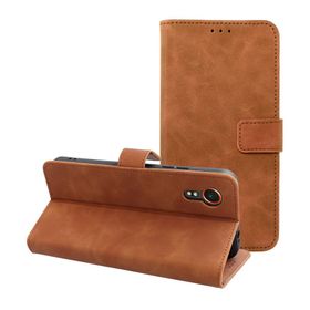 Etui z klapką na Samsung Xcover 7 Tender Book brązowe