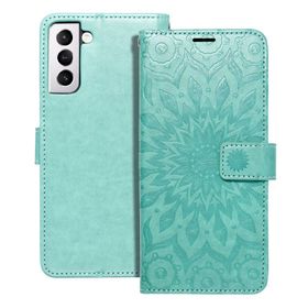 Etui z klapką na Samsung A12 / M12 Mezzo Book mandala zielone