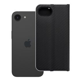 Etui z klapką na iPhone 16e (SE 4 2025) Luna Book Carbon czarne