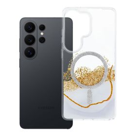 Etui na Samsung S26 ULTRA Golden zgodne z MagSafe białe