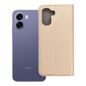Etui z klapką na Oppo A6x Smart Case Book złote