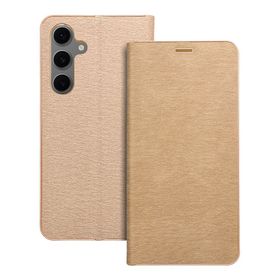 Etui z klapką na Samsung S24 FE Luna Book Gold złote