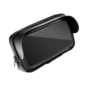 Uchwyt motocyklowy na zamek wodoodporny z daszkiem ( 5,5" - 6,3" ) czarny