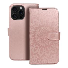 Etui z klapką na iPhone 16 PRO MAX Mezzo Book mandala złoto-różowe