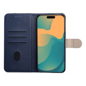 Etui z klapką na Motorola G37 POWER Split Book granatowo-kremowe