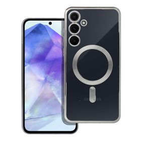 Futerał do Samsung A55 Electro Mag Cover zgodny z MagSafe srebrny