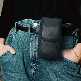 Etui na telefon na pasek pionowe do iPhone 7 PLUS / 8 PLUS / 12 PRO MAX / 13 PRO MAX / Samsung J4 PLUS / A71 / S21 FE / NOTE 8 / Huawei P SMART 2021 Oxford model 4 czarne
