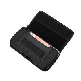 Etui na telefon na pasek poziome do iPhone 5 / 5S / 5SE / 5C / Oppo A71 Oxford model 1 czarne