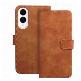 Etui z klapką na Samsung S25 EDGE Tender Book brązowe
