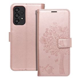 Etui z klapką na Samsung A33 5G Mezzo Book drzewo złoto-różowe