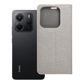 Etui z klapką na Xiaomi Redmi NOTE 14 5G Luna Book Gold srebrne