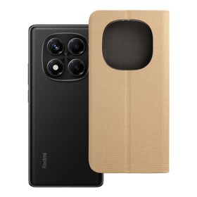 Etui z klapką na Xiaomi Redmi NOTE 14 PRO 4G Sensitive Book złote