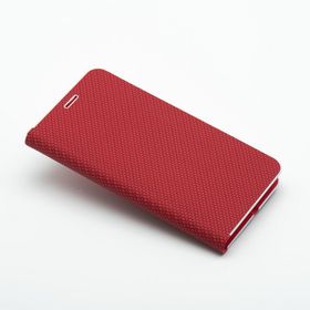 Etui z klapką na Xiaomi Redmi NOTE 14 4G (GLOBAL - 164,84mm x 78,15mm x 8,16mm) Luna Book Carbon czerwone