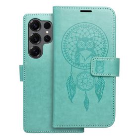 Etui z klapką na Samsung S25 ULTRA Mezzo Book łapacz snów zielone