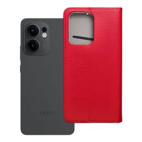 Etui z klapką na Oppo Reno 13F 4G / 5G Smart Case Book czerwone