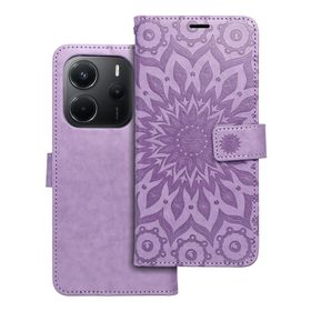 Etui z klapką na Xiaomi Redmi NOTE 14 5G Mezzo Book mandala fioletowe