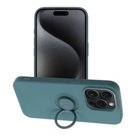 Etui na iPhone 15 PRO Silicone Ring zielone