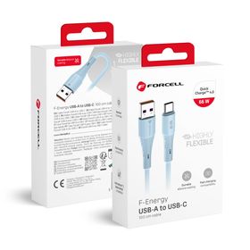 Kabel USB A do USB C Forcell F-Energy QC4.0 3A 66W Silicone 1 m C342 niebieski