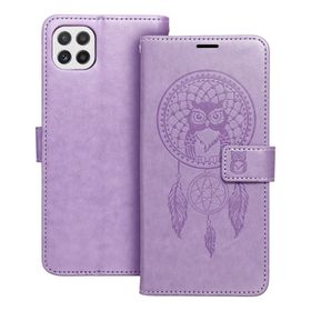 Etui z klapką na Samsung A22 5G Mezzo Book łapacz snów fioletowe