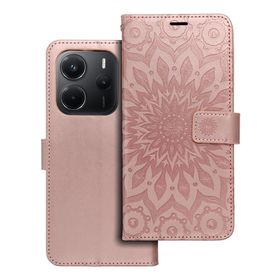 Etui z klapką na Xiaomi Redmi NOTE 14 5G Mezzo Book mandala złoto-różowe