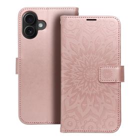 Etui z klapką na iPhone 16 PLUS Mezzo Book mandala złoto-różowe