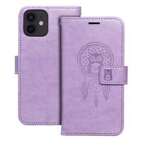 Etui z klapką na iPhone 12 / 12 PRO Mezzo Book łapacz snów fioletowe