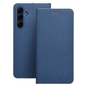 Etui z klapką na Samsung A15 4G / A15 5G Luna Book Carbon niebieskie