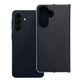 Etui z klapką na Samsung A57 5G Luna Book Carbon czarne