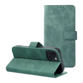 Etui z klapką na iPhone 15 Tender Book zielone