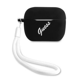 GUESS futerał do APPLE AirPods Pro GUACAPLSVSBW (Silicone Vintage) czarno biały