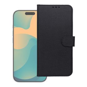 Etui z klapką na Motorola G67 / G77 4Card RFID antykradzieżowe tech fabric czarne