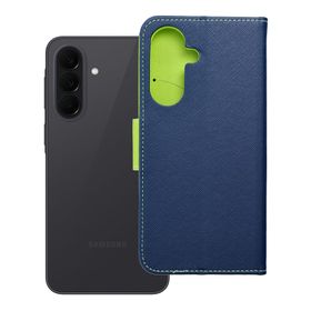 Etui z klapką na Samsung A37 Fancy Book granatowo-limonkowe
