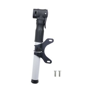 Mini pompka z uchwytem montażowym do roweru / hulajnogi FSPMP-387 czarno srebrna