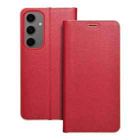 Etui z klapką na Samsung S24 FE Luna Book Gold czerwone