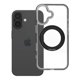 Etui na iPhone 16 Frame Circle Stand zgodne z MagSafe czarne