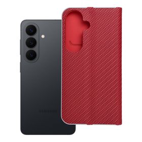 Etui z klapką na Samsung S26 Luna Book Carbon czerwone