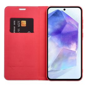 Etui z klapką na Xiaomi Redmi NOTE 15 PRO PLUS 5G Luna Book Carbon czerwone