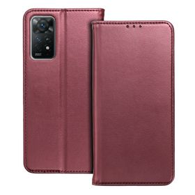 Etui z klapką na Oppo Reno 16F / 16FS Smart Magneto burgundowe